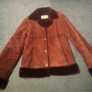 Wilsons Leather Rich Brown Teddy Jacket